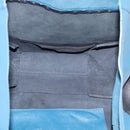 CELINE Horizontal Cava Tote Bag Leather Blue Black Auth ep15247-16