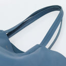 CELINE Horizontal Cava Tote Bag Leather Blue Black Auth ep15247-8