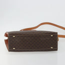 CELINE Macadam Hand Bag PVC Leather 2way Brown Gold Tone Auth ep15253-5