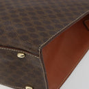 CELINE Macadam Hand Bag PVC Leather 2way Brown Gold Tone Auth ep15253-15