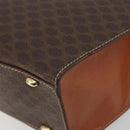 CELINE Macadam Hand Bag PVC Leather 2way Brown Gold Tone Auth ep15253-17