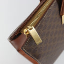 CELINE Macadam Hand Bag PVC Leather 2way Brown Gold Tone Auth ep15253-10
