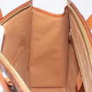CELINE Macadam Hand Bag PVC Leather 2way Brown Gold Tone Auth ep15253-22