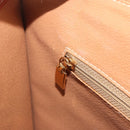 CELINE Macadam Hand Bag PVC Leather 2way Brown Gold Tone Auth ep15253-23