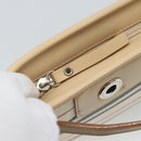 BURBERRY Shoulder Bag Canvas White Silver Auth ep15254-10