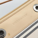 BURBERRY Shoulder Bag Canvas White Silver Auth ep15254-17