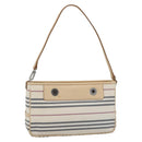 BURBERRY Shoulder Bag Canvas White Silver Auth ep15254-1