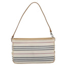 BURBERRY Shoulder Bag Canvas White Silver Auth ep15254-2