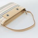 BURBERRY Shoulder Bag Canvas White Silver Auth ep15254-7