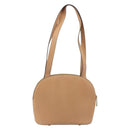 CELINE Shoulder Bag Leather Beige Gold Tone Auth ep15255-2