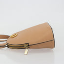 CELINE Shoulder Bag Leather Beige Gold Tone Auth ep15255-4