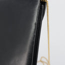 Christian Dior Chain Shoulder Bag Leather Black Gold Tone Auth ep15258-8
