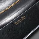 Christian Dior Chain Shoulder Bag Leather Black Gold Tone Auth ep15258-20