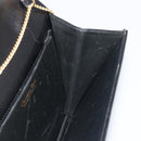 Christian Dior Chain Shoulder Bag Leather Black Gold Tone Auth ep15258-21