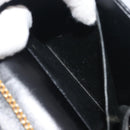 Christian Dior Chain Shoulder Bag Leather Black Gold Tone Auth ep15258-23