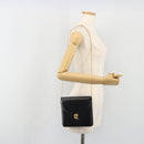 Christian Dior Chain Shoulder Bag Leather Black Gold Tone Auth ep15258-24