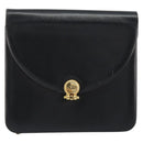Christian Dior Chain Shoulder Bag Leather Black Gold Tone Auth ep15258-13