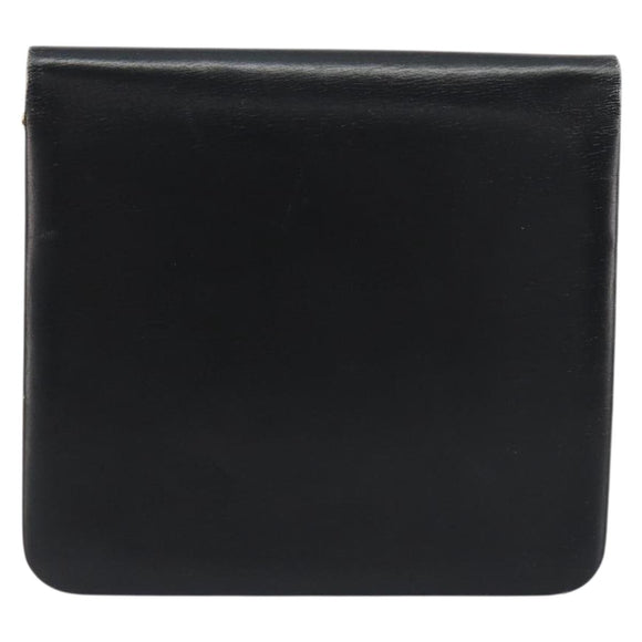 Christian Dior Chain Shoulder Bag Leather Black Gold Tone Auth ep15258