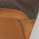 CELINE Macadam Tote Bag PVC Leather Brown Gold Tone Auth ep15259-9