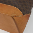 CELINE Macadam Tote Bag PVC Leather Brown Gold Tone Auth ep15259-15