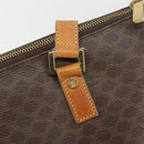 CELINE Macadam Tote Bag PVC Leather Brown Gold Tone Auth ep15259-10