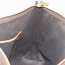 CELINE Macadam Tote Bag PVC Leather Brown Gold Tone Auth ep15259-19