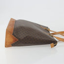 CELINE Macadam Tote Bag PVC Leather Brown Gold Tone Auth ep15259-3