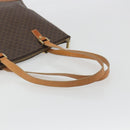 CELINE Macadam Tote Bag PVC Leather Brown Gold Tone Auth ep15259-7