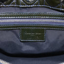 Christian Dior Canage Hand Bag Patent Navy Silver Auth ep15260-17