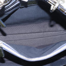 Christian Dior Canage Hand Bag Patent Navy Silver Auth ep15260-11