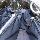 Christian Dior Canage Hand Bag Patent Navy Silver Auth ep15260-19