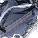 Christian Dior Canage Hand Bag Patent Navy Silver Auth ep15260-24