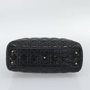 Christian Dior Canage Hand Bag Patent Navy Silver Auth ep15260-5