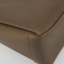 GUCCI Hand Bag Leather Brown Gold Tone Auth ep15262A-11