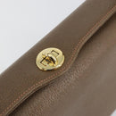 GUCCI Hand Bag Leather Brown Gold Tone Auth ep15262A-14