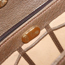 GUCCI Hand Bag Leather Brown Gold Tone Auth ep15262A-15