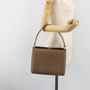 GUCCI Hand Bag Leather Brown Gold Tone Auth ep15262A-29