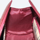 BURBERRY Hand Bag Leather Bordeaux Gold Tone Auth ep15263-21