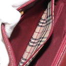 BURBERRY Hand Bag Leather Bordeaux Gold Tone Auth ep15263-23