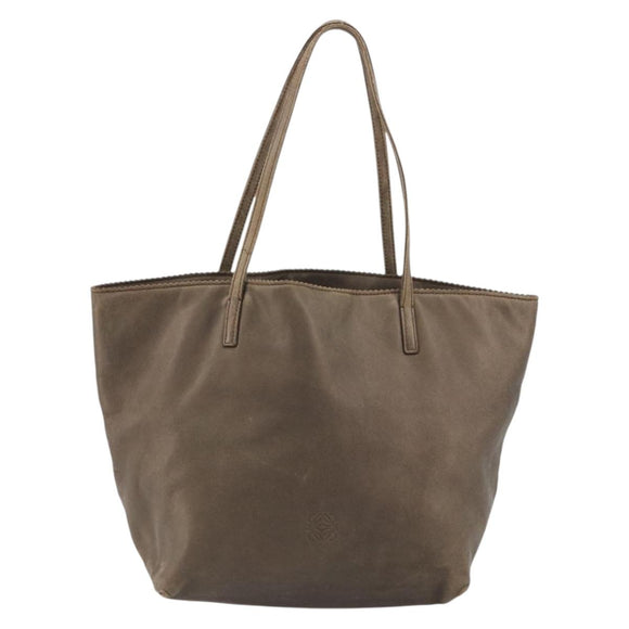 LOEWE Tote Bag Leather Brown Auth ep15264