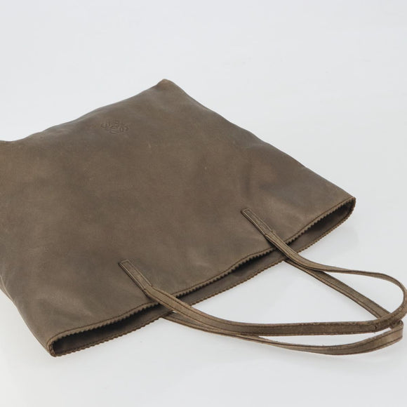 LOEWE Tote Bag Leather Brown Auth ep15264