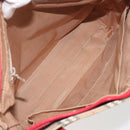 BURBERRY Nova Check Hand Bag Canvas Beige Red Auth ep15265-11