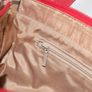 BURBERRY Nova Check Hand Bag Canvas Beige Red Auth ep15265-19