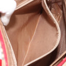 BURBERRY Nova Check Hand Bag Canvas Beige Red Auth ep15265-20