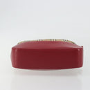 BURBERRY Nova Check Hand Bag Canvas Beige Red Auth ep15265-5