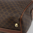 CELINE Macadam Hand Bag PVC Leather Brown Gold Tone Auth ep15266-14