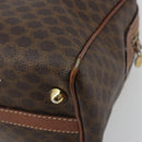 CELINE Macadam Hand Bag PVC Leather Brown Gold Tone Auth ep15266-16
