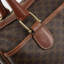 CELINE Macadam Hand Bag PVC Leather Brown Gold Tone Auth ep15266-10