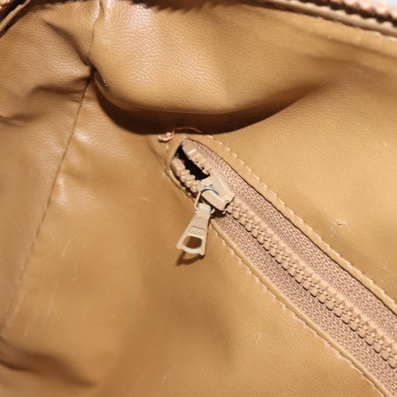 CELINE Macadam Hand Bag PVC Leather Brown Gold Tone Auth ep15266