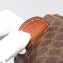 CELINE Macadam Hand Bag PVC Leather Brown Gold Tone Auth ep15266-12